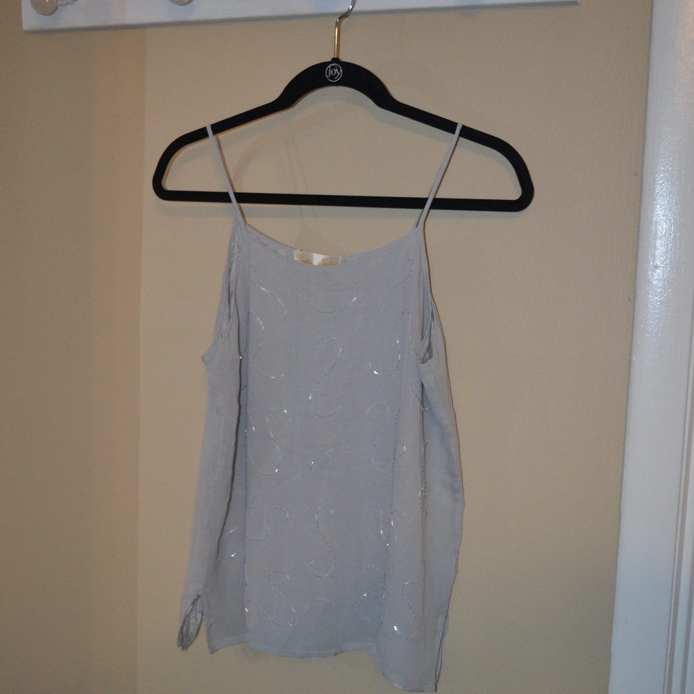 Gray Spaghetti Strap - with Sequins